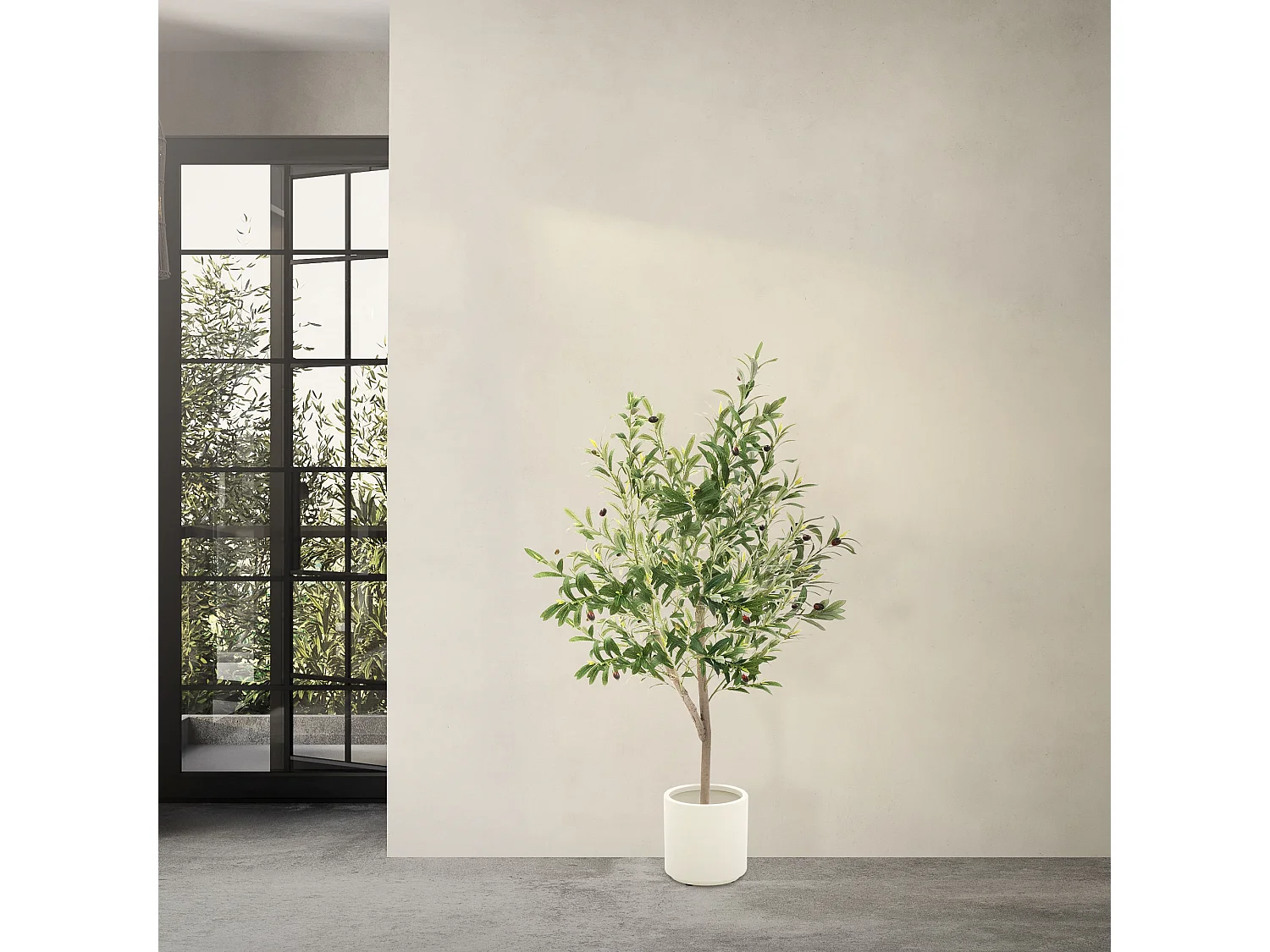 Olivier artificiel Plantes artificielles Arbre artificiel en pot 150 cm