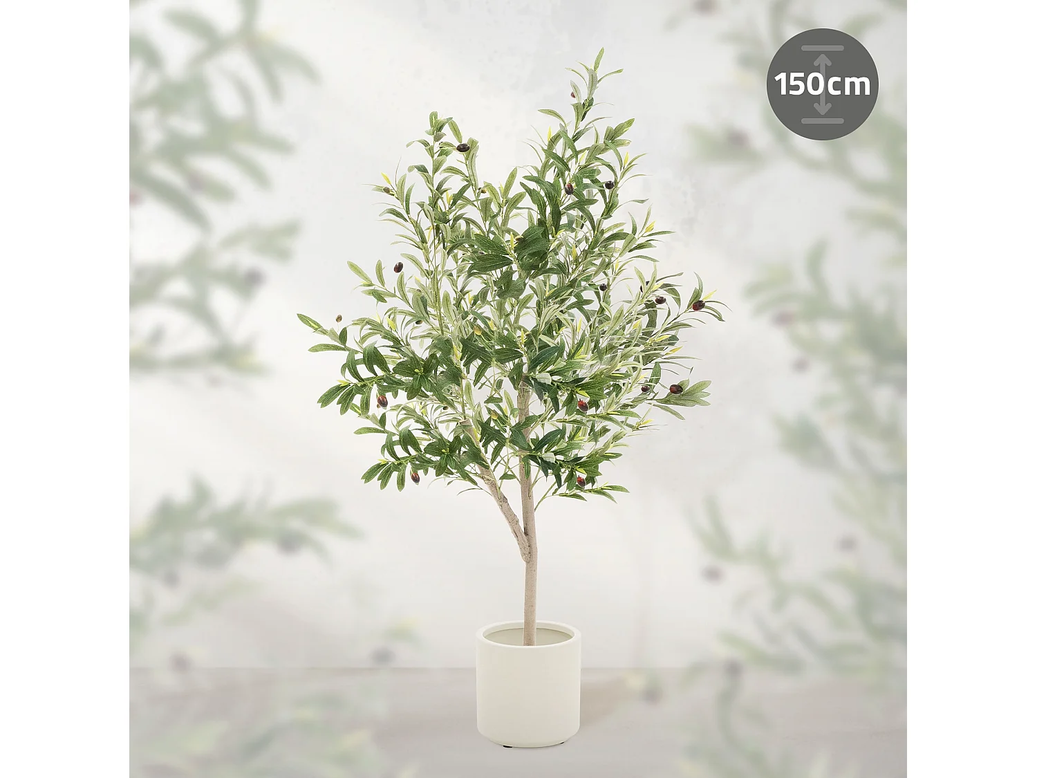 Olivier artificiel Plantes artificielles Arbre artificiel en pot 150 cm