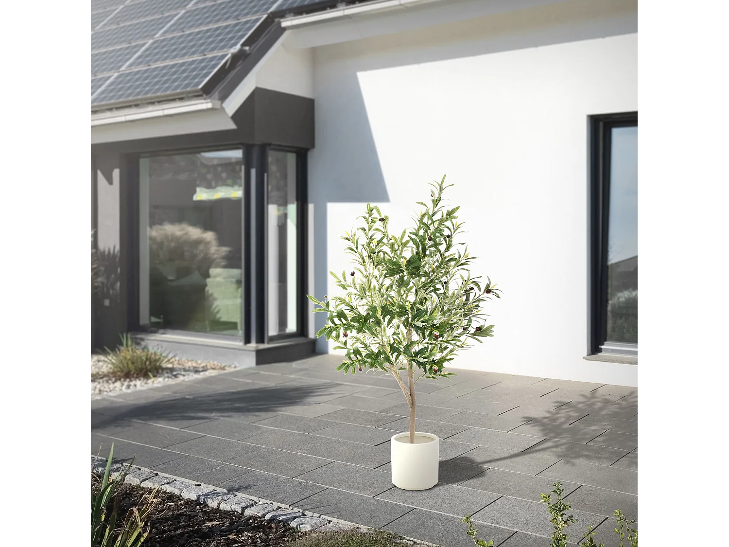 Olivier artificiel Plantes artificielles Arbre artificiel en pot 150 cm