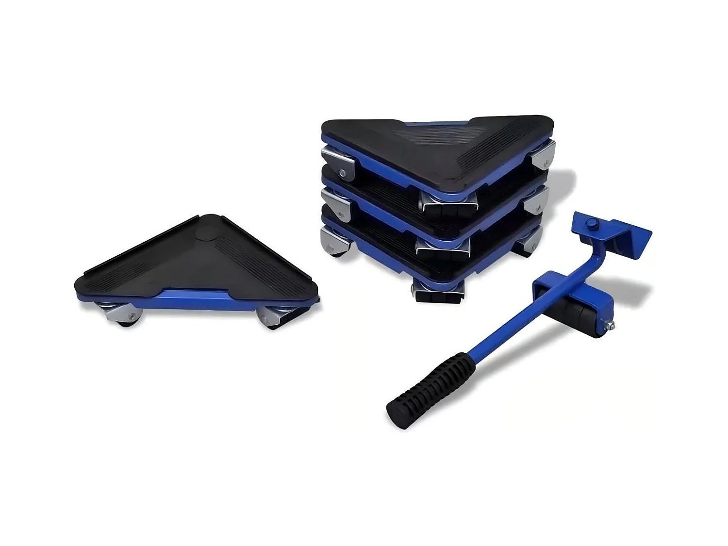 Ensemble de Transport de Meubles, Déménageur Meubles, Plaque Mobile de Levage, avec 4pcs roues de meubles, Charge max 500 kg, Bleu