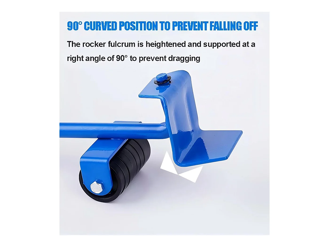 Set di trasporto di mobili, mobili mobili, piastra mobile di sollevamento, con ruote mobili da 4 pezzi, carico massimo 500 kg, blu