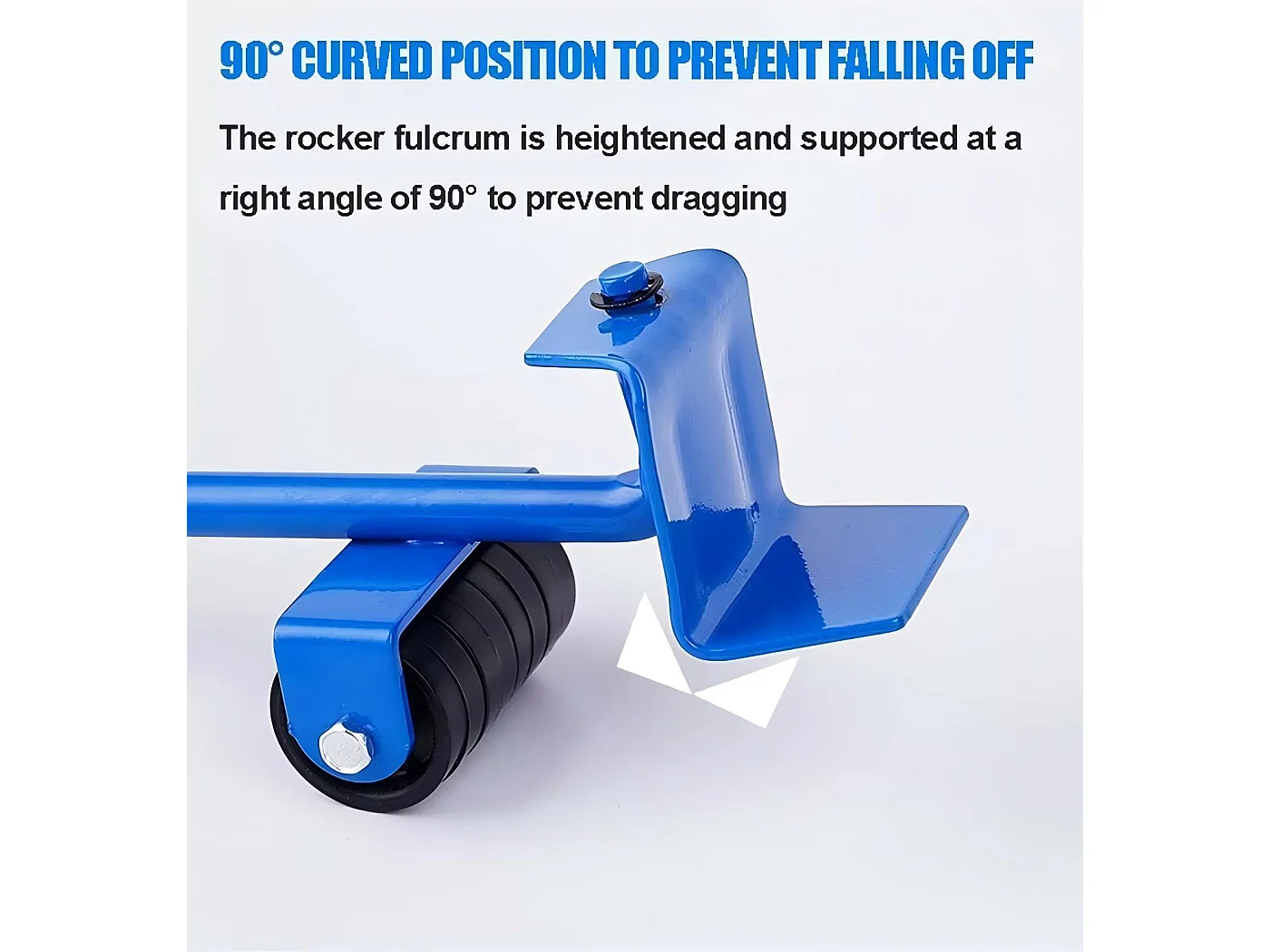 Conjunto de transporte de móveis, motor de móveis, levantamento de placas móveis, com rodas de móveis 4pcs, carga máxima 500 kg, azul