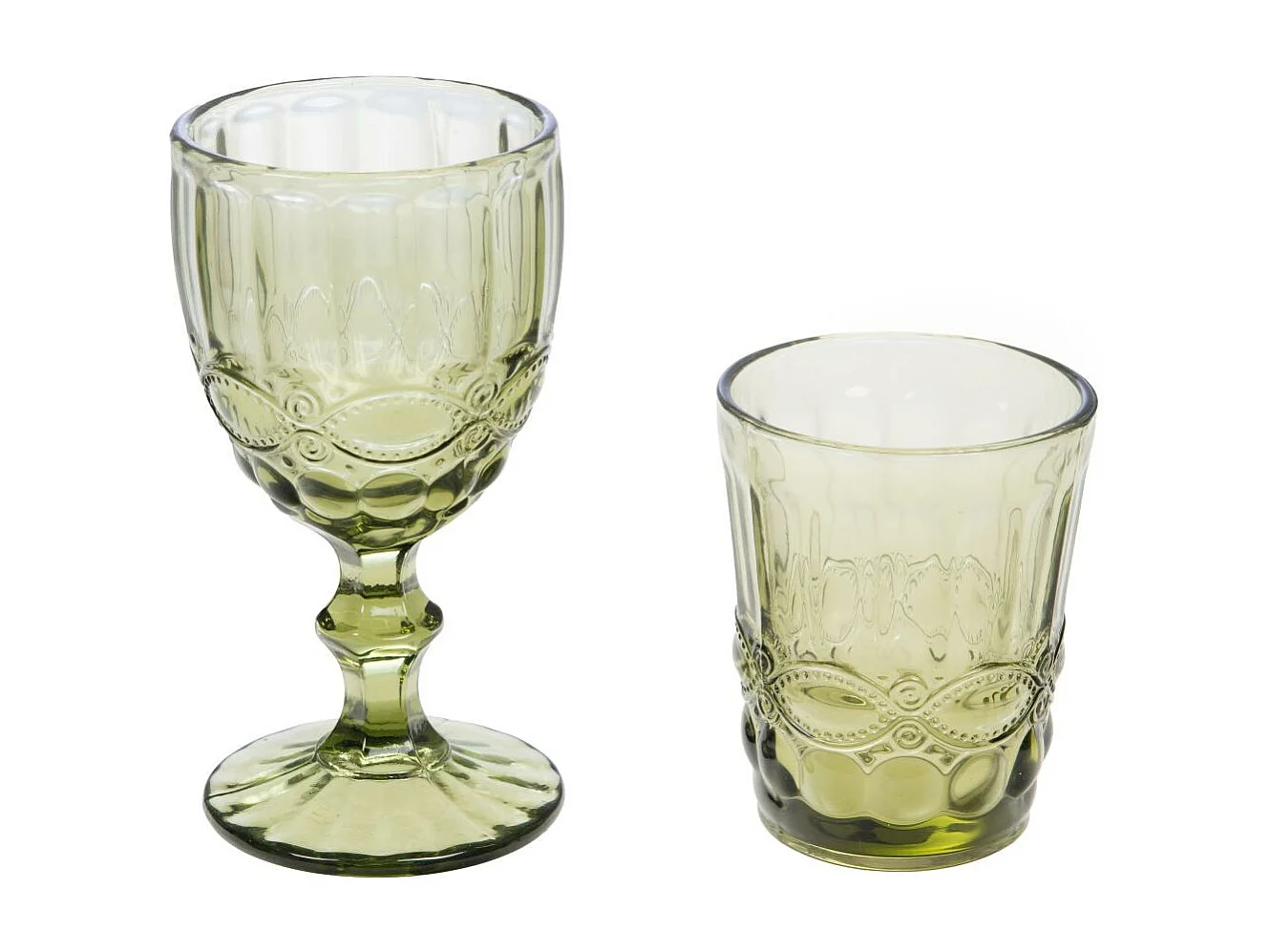 Boîte de 6 verres à pied vert