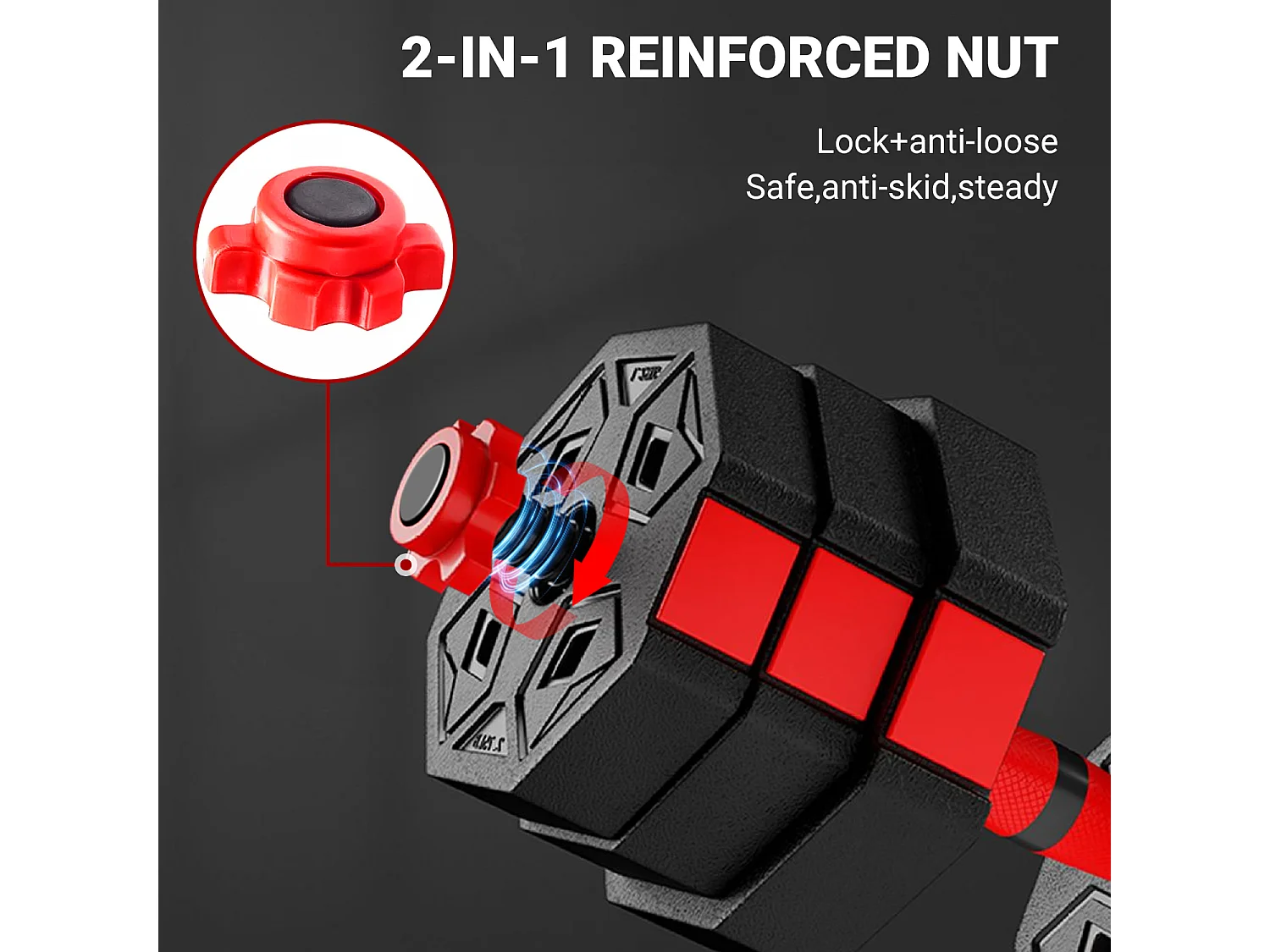 3 in 1 Dumbbell of Kettlebell Set, Verstelbare Dumbbell 20kg, Geschikt voor Home Fitness en Bodybuilding