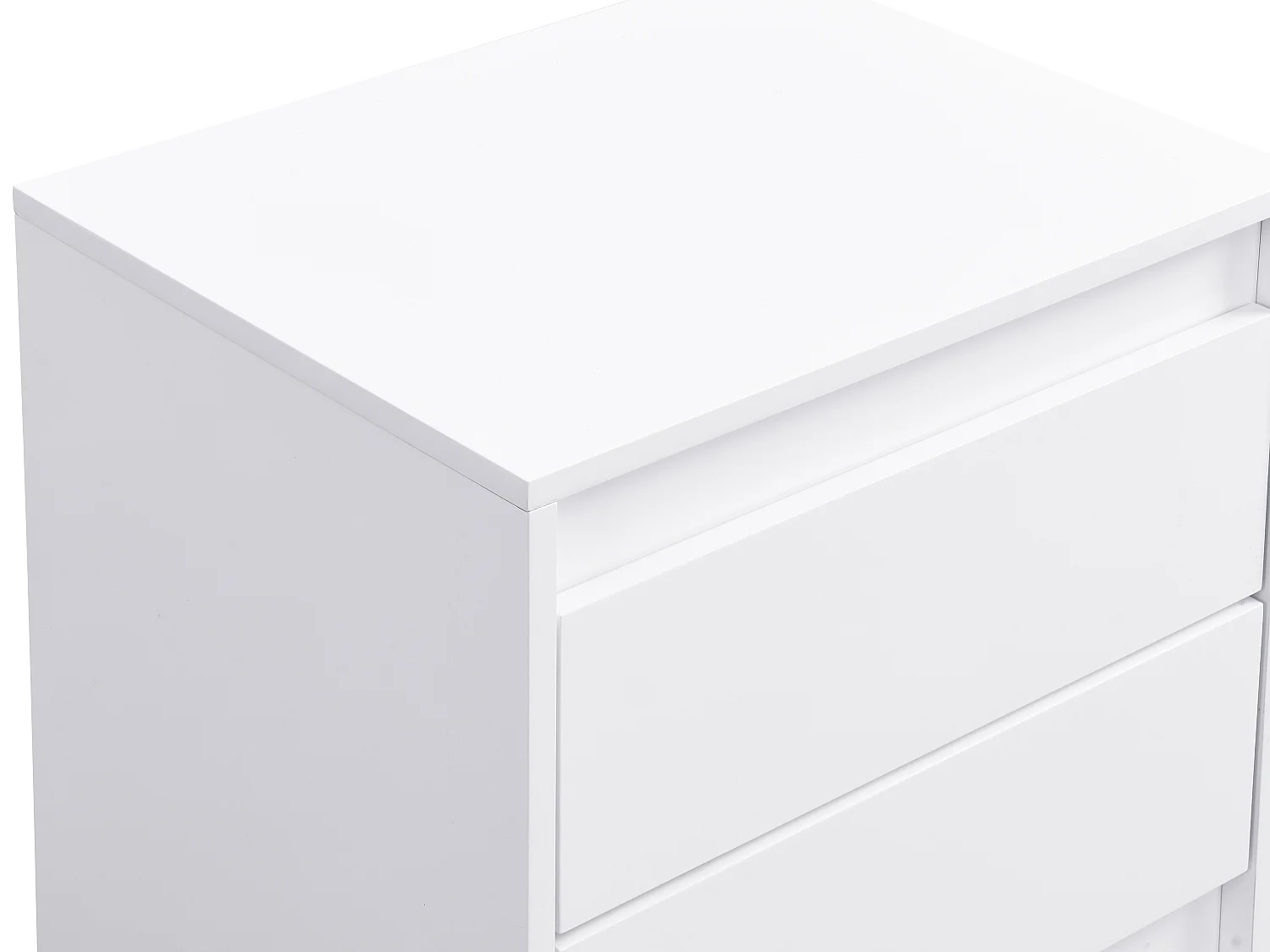 Lot de 2 tables de chevet 2 tiroirs - Avec LEDs - MDF - Blanc - RUKALO