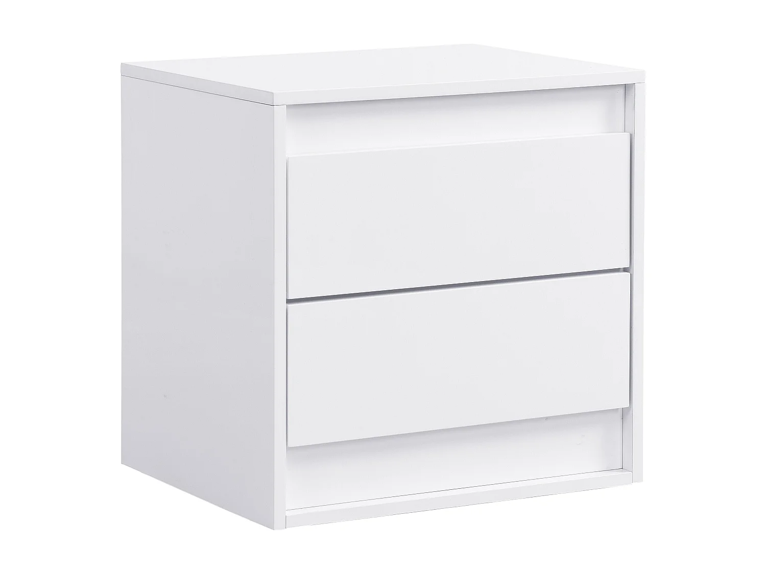 Lot de 2 tables de chevet 2 tiroirs - Avec LEDs - MDF - Blanc - RUKALO