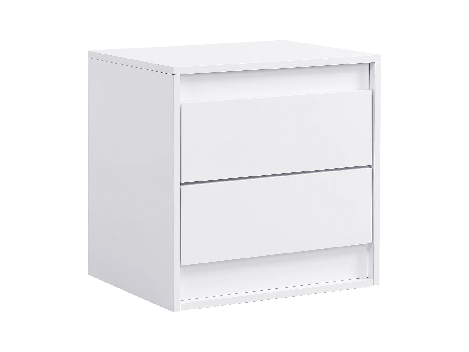 Lote de 2 mesitas de noche con 2 cajones - Con luces LED - MDF - Blanco - RUKALO