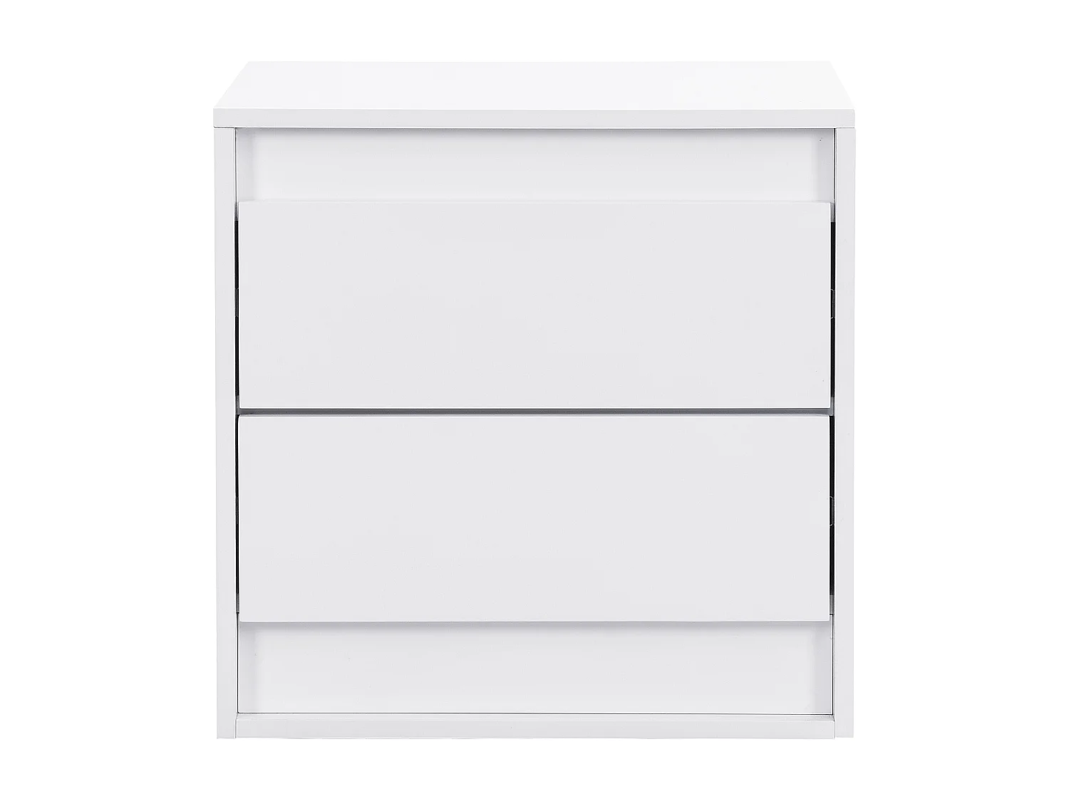 Lote de 2 mesitas de noche con 2 cajones - Con luces LED - MDF - Blanco - RUKALO