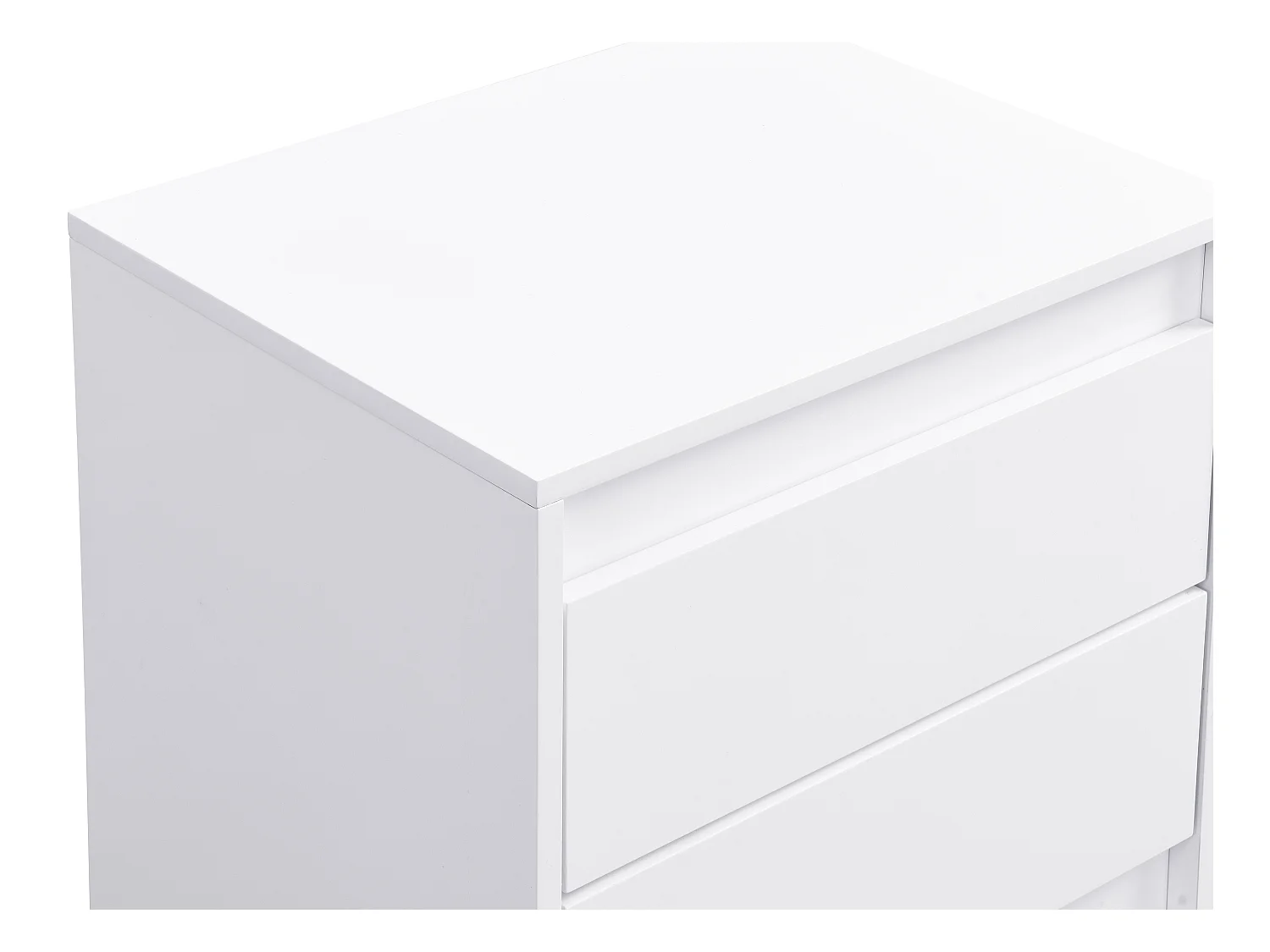 Lote de 2 mesitas de noche con 2 cajones - Con luces LED - MDF - Blanco - RUKALO