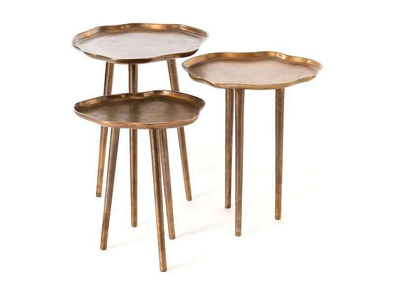 Bout de canapé Champignon or