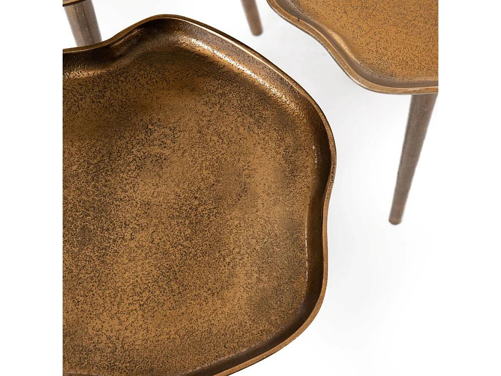 Bout de canapé Champignon or