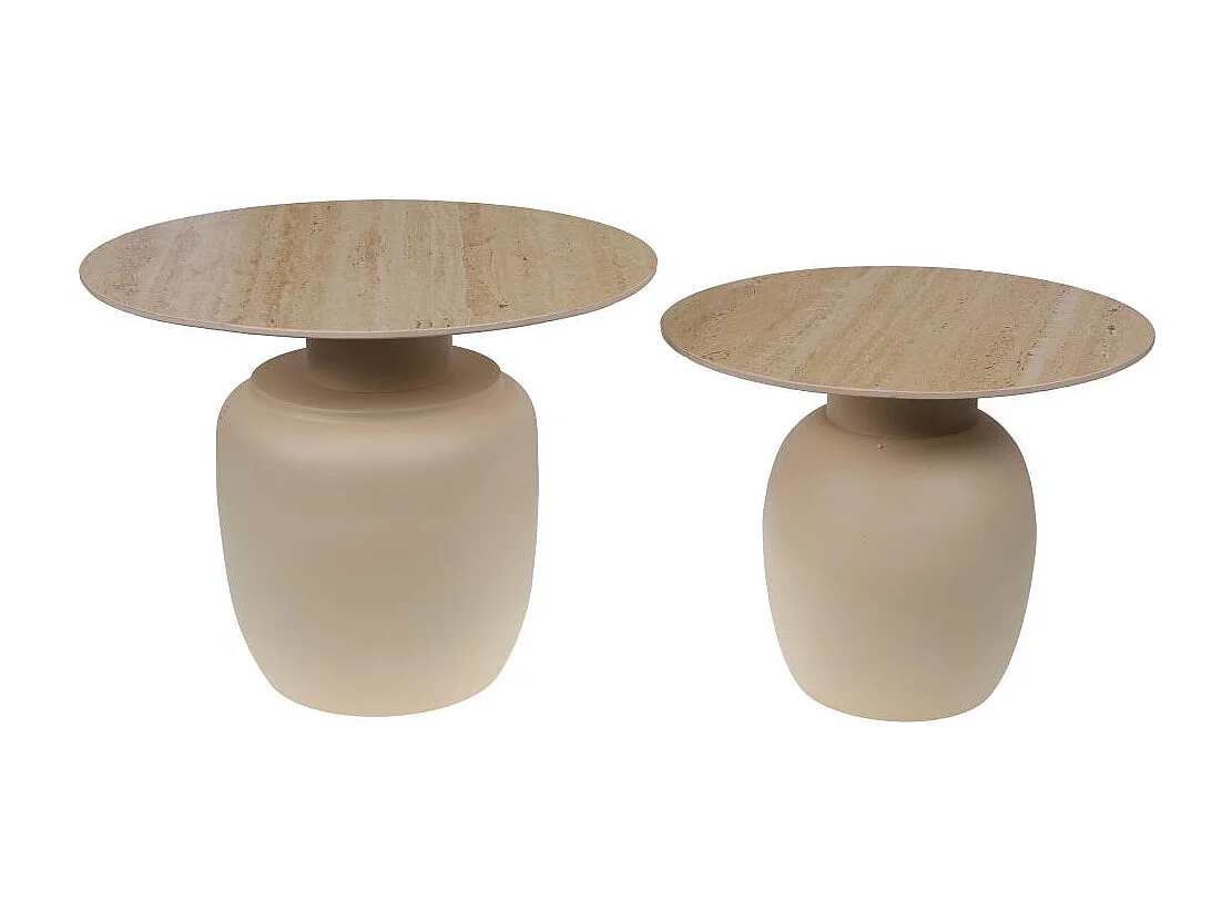 Set de 2 bouts de canapé Blanca