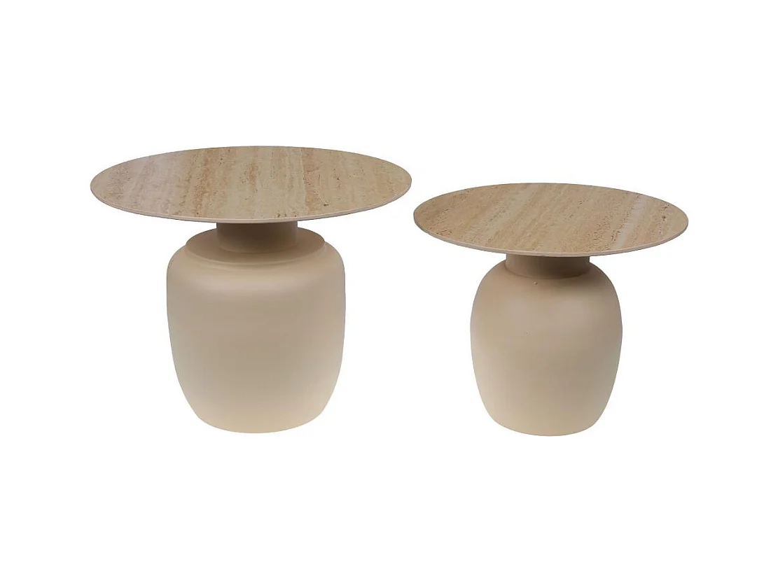 Set de 2 bouts de canapé Blanca