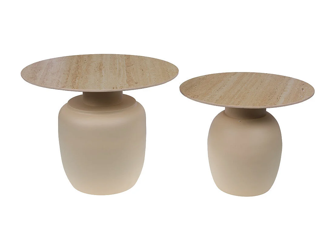 Set de 2 bouts de canapé Blanca