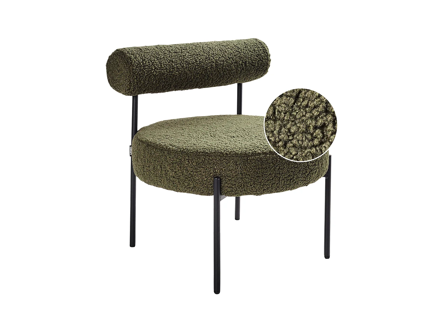 Fauteuil ALPHA Bouclé Vert