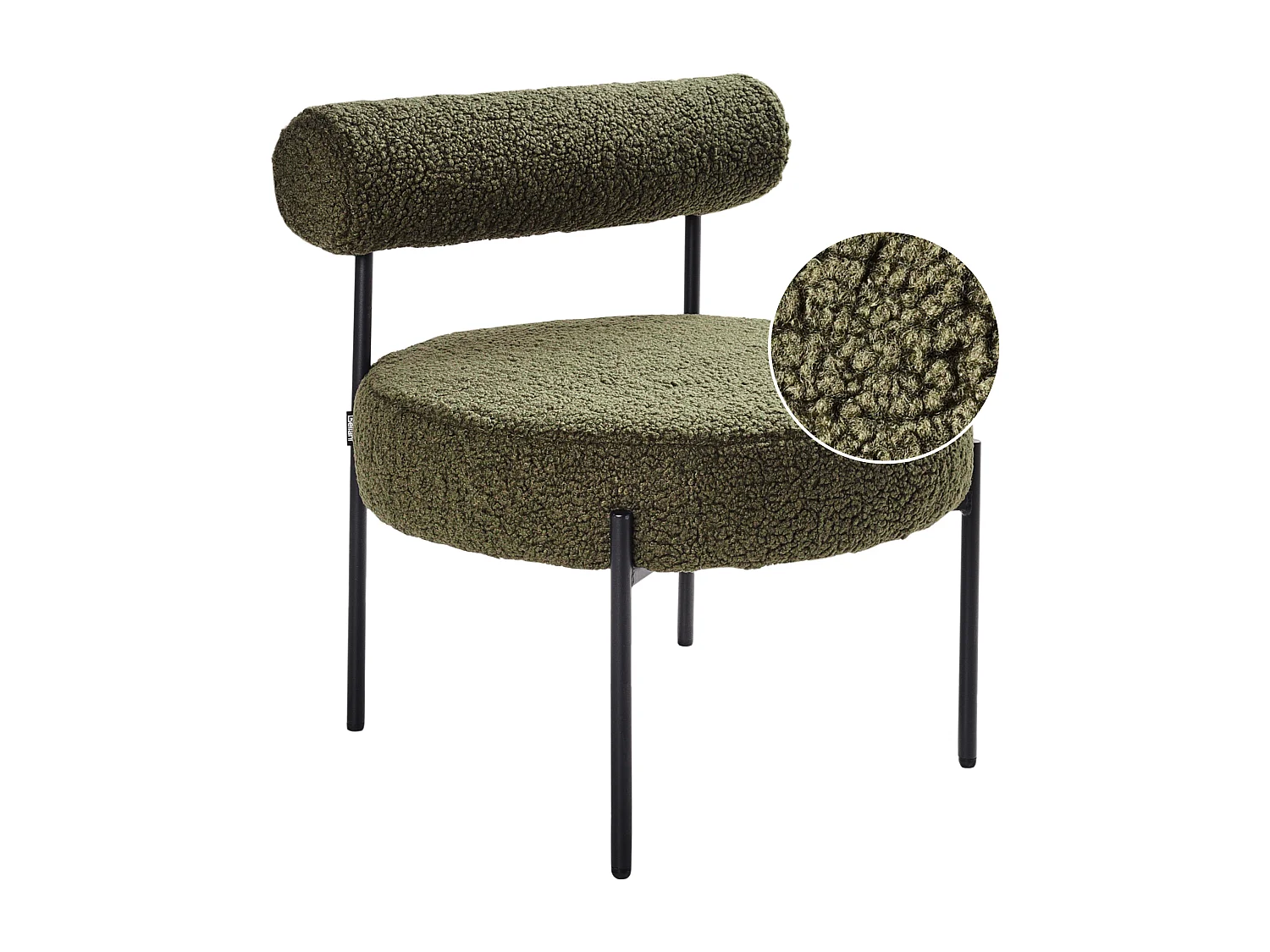 Fauteuil ALPHA Bouclé Vert