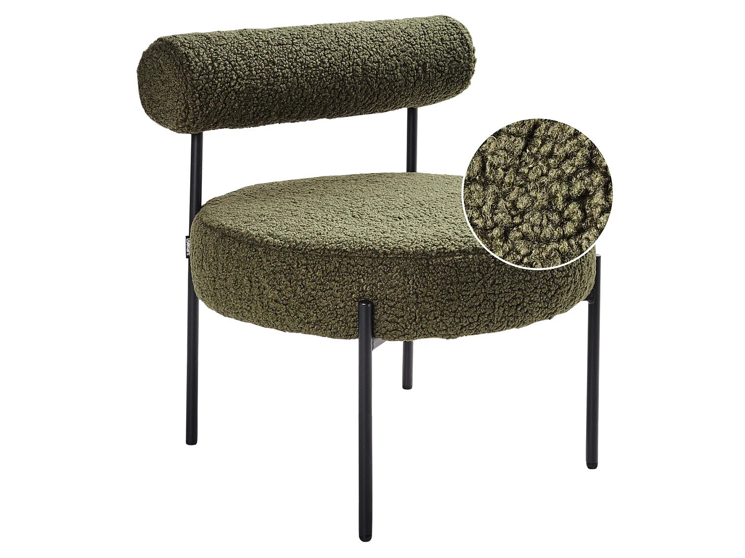 Poltrona ALPHA Bouclé Verde