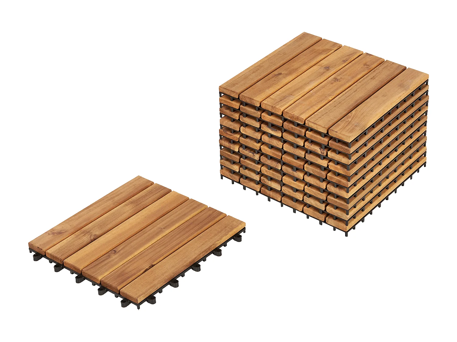 Caillebotis ACCETTURA Bois d'acacia certifié Naturel