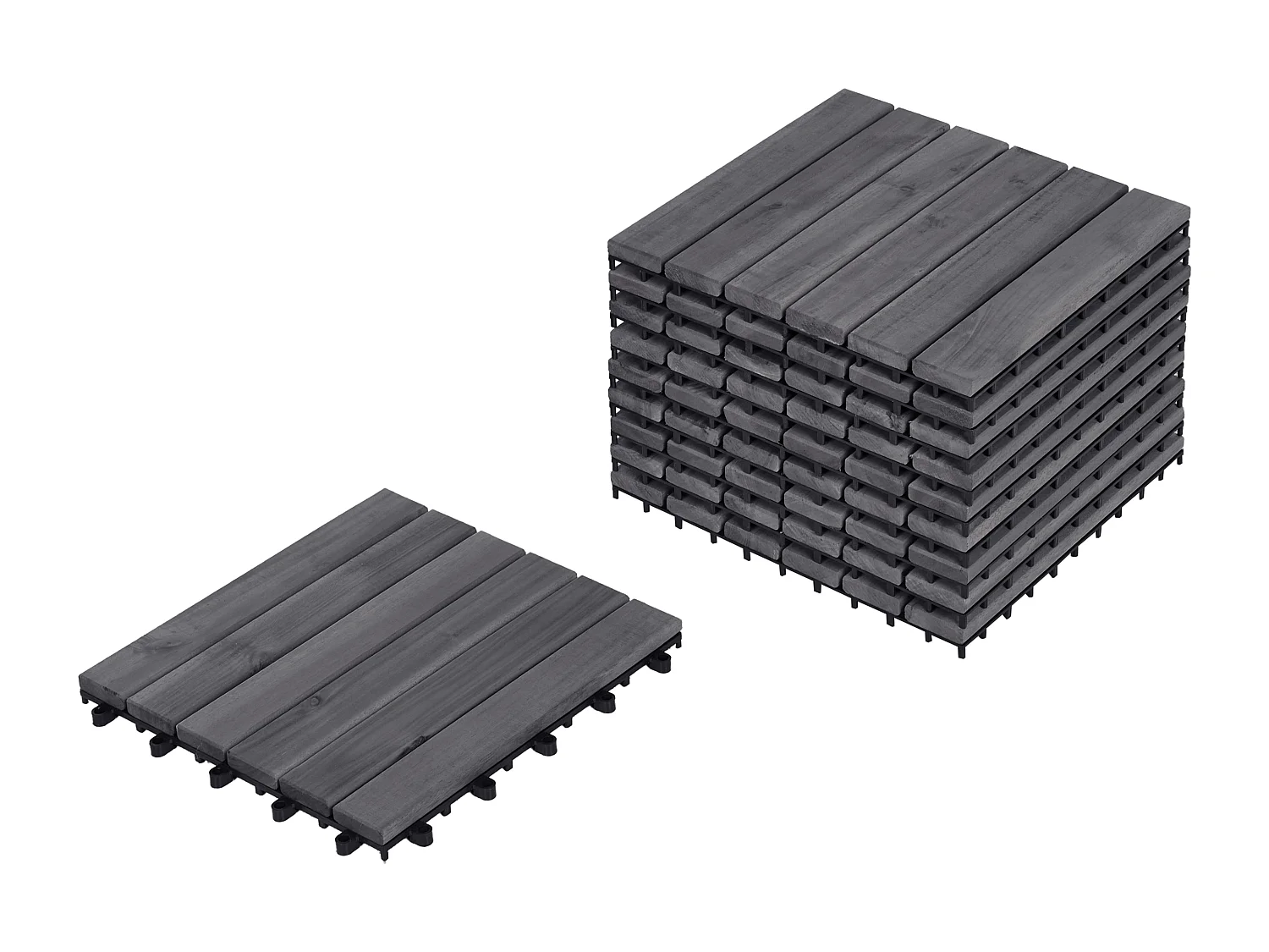 Suelo de exterior ACCETTURA Madera de acacia certificada Gris