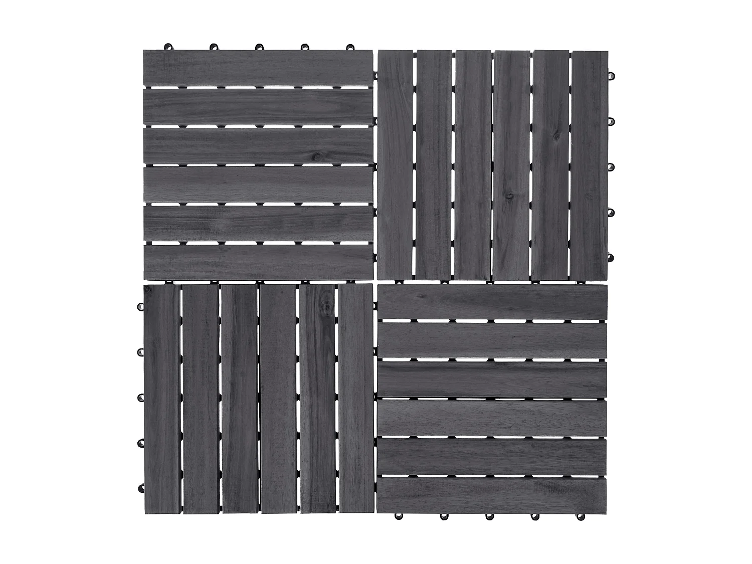 Suelo de exterior ACCETTURA Madera de acacia certificada Gris