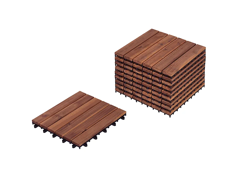 Caillebotis ACCETTURA Bois d'acacia certifié Marron