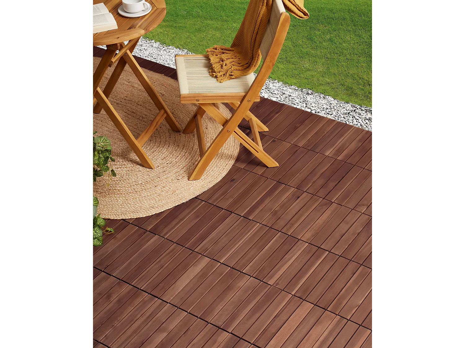 Suelo de exterior ACCETTURA Madera de acacia certificada Marrón