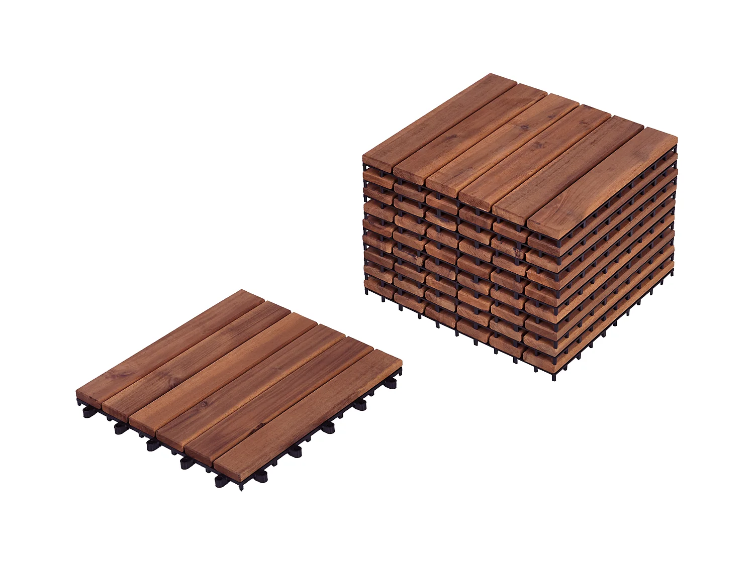 Caillebotis ACCETTURA Bois d'acacia certifié Marron