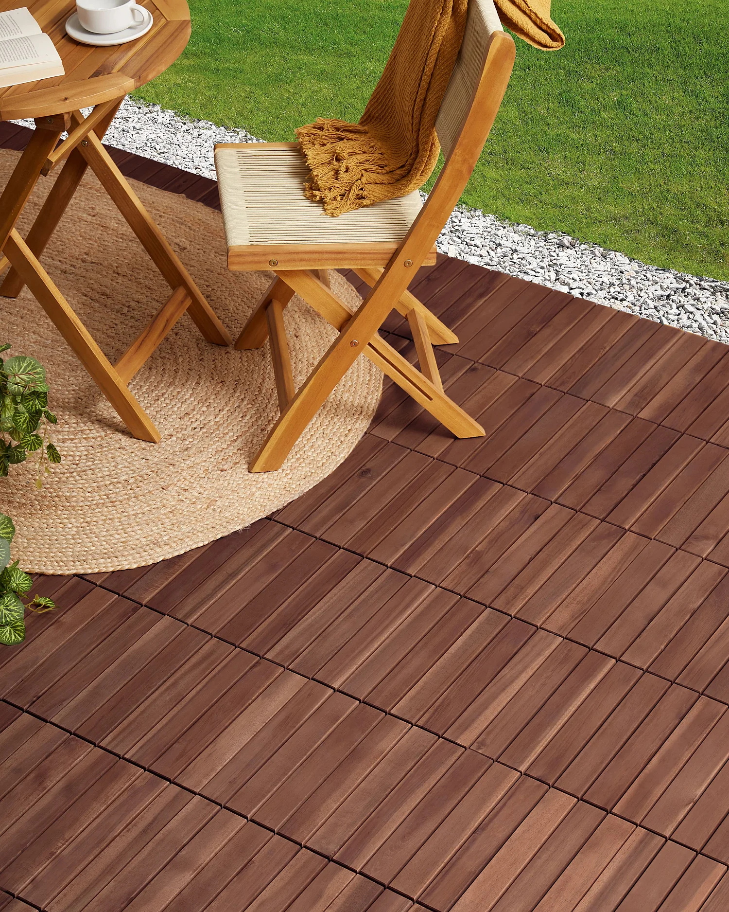 Caillebotis ACCETTURA Bois d'acacia certifié Marron