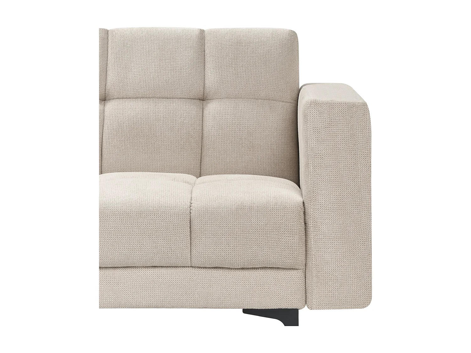 Canapé-lit d'angle modulable 4 places ALNES Tissu Beige Côté droit