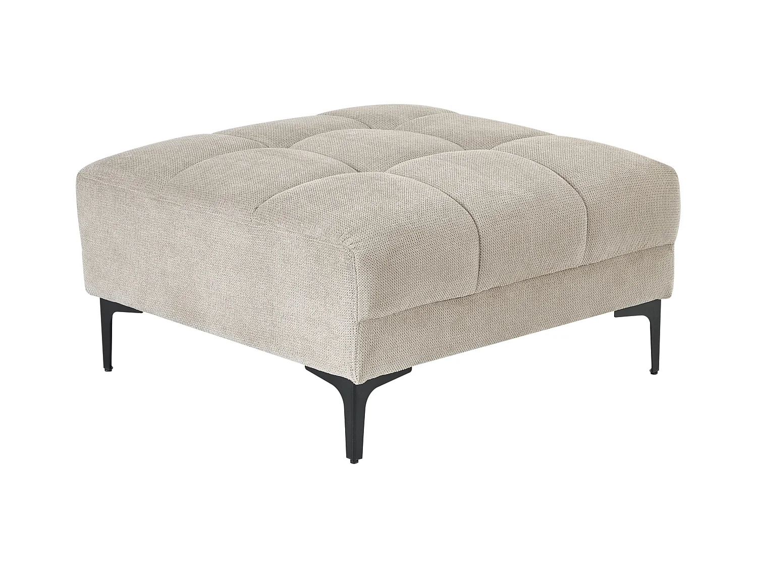 Canapé-lit d'angle modulable 4 places ALNES Tissu Beige Côté droit
