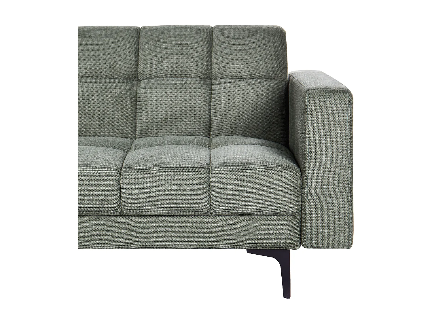 Canapé-lit d'angle modulable 4 places ALNES Tissu Vert foncé Côté droit