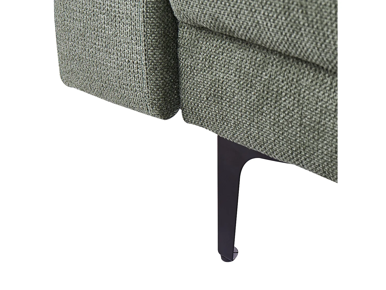 Canapé-lit d'angle modulable 4 places ALNES Tissu Vert foncé Côté droit