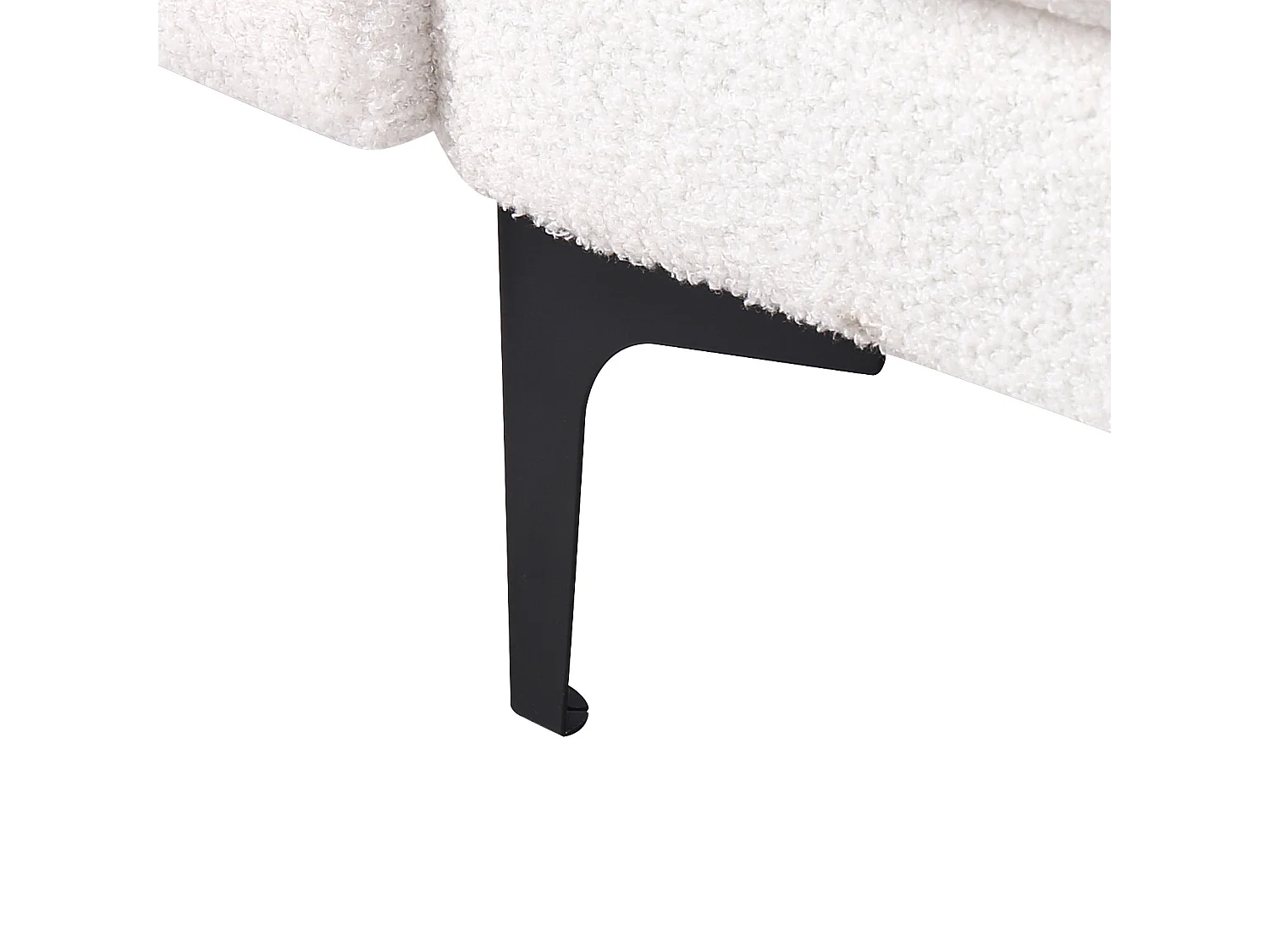 Canapé-lit modulable en forme de U 6 places ALNES Bouclé Blanc