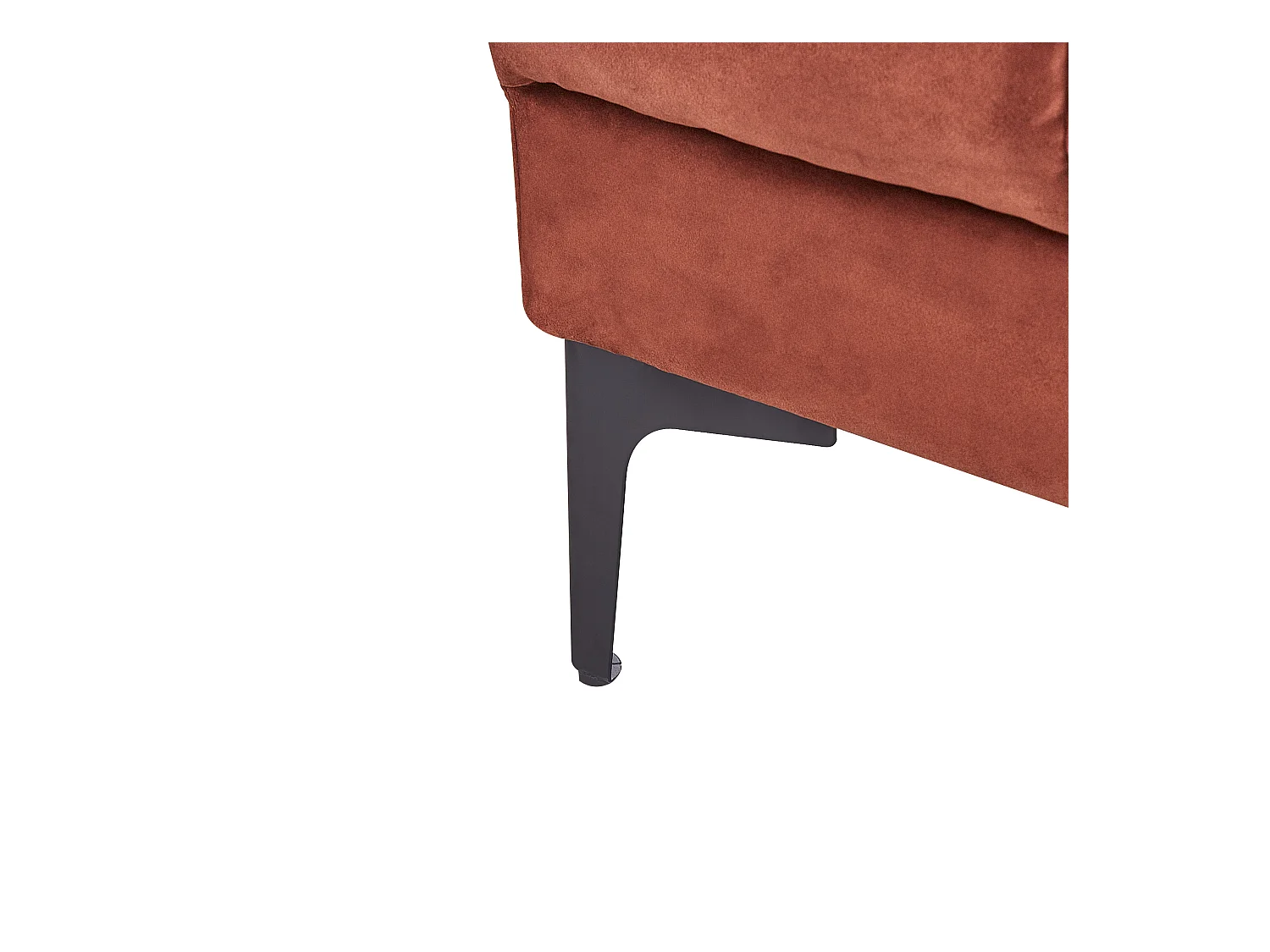 Wohnlandschaft Samtstoff rot gesteppt 5-Sitzer U-Form mit Schlaffunktion Alnes