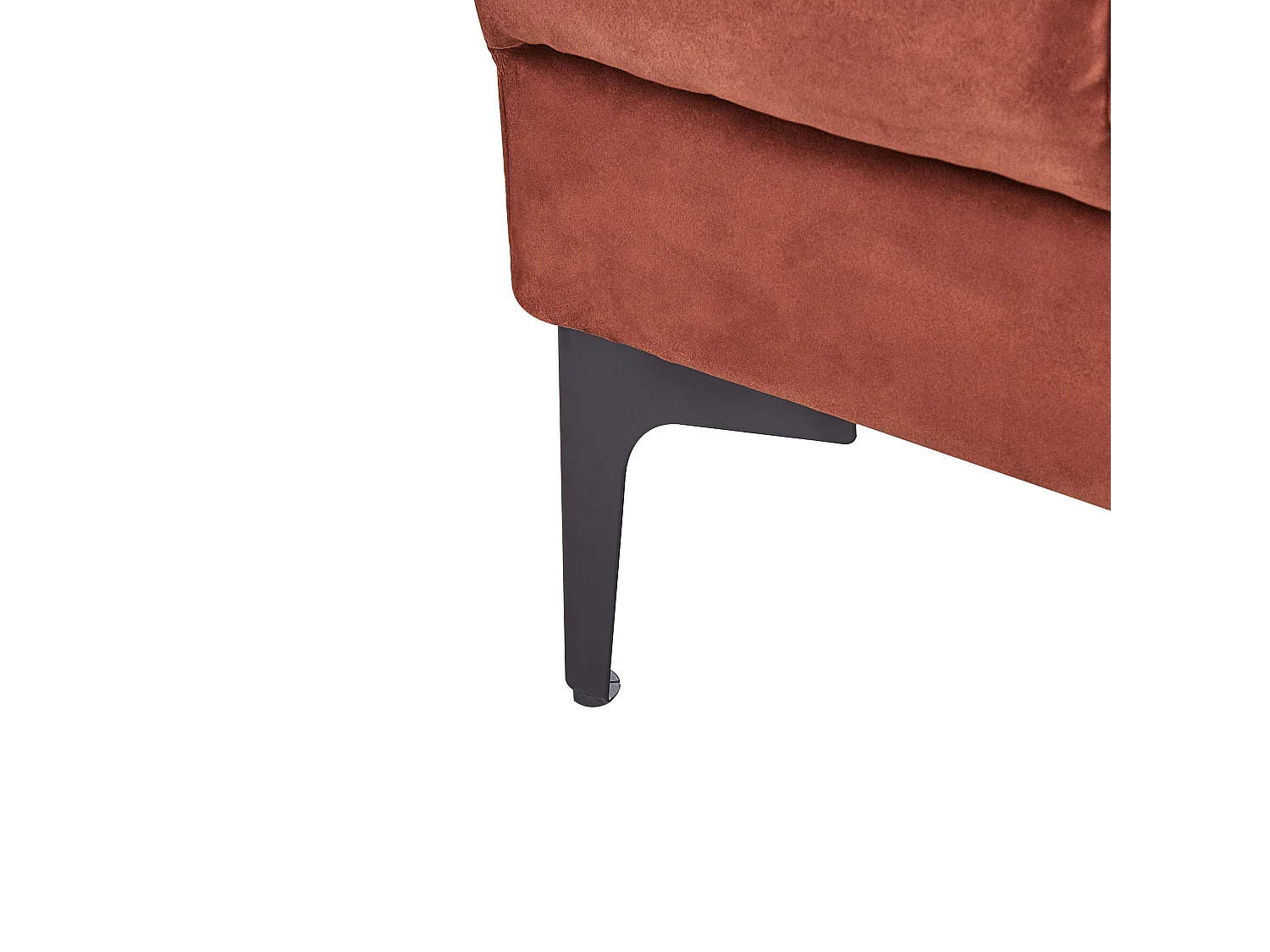 Wohnlandschaft Samtstoff rot gesteppt 5-Sitzer U-Form mit Schlaffunktion Alnes