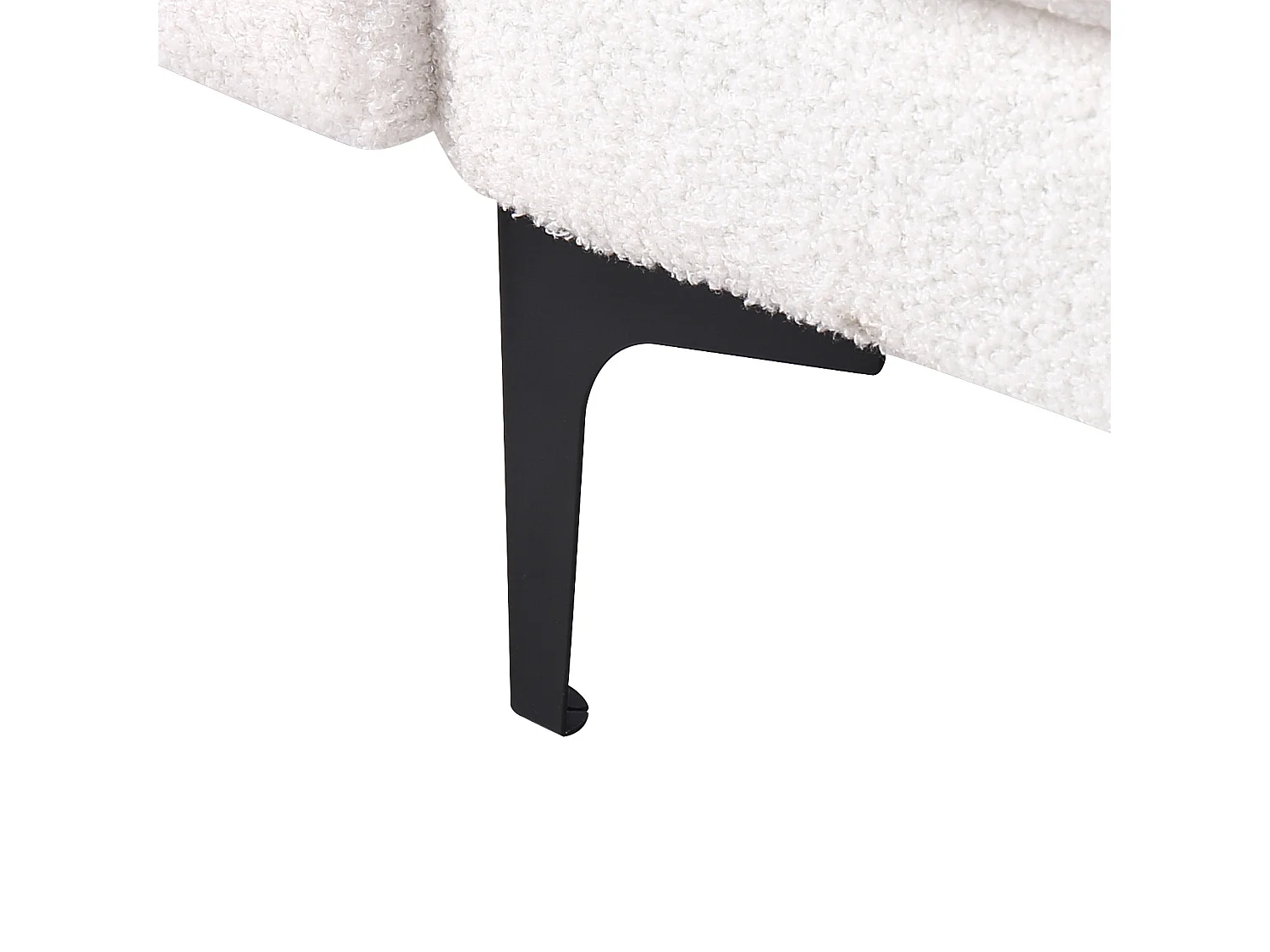 Canapé-lit modulable en forme de U 5 places ALNES Bouclé Blanc