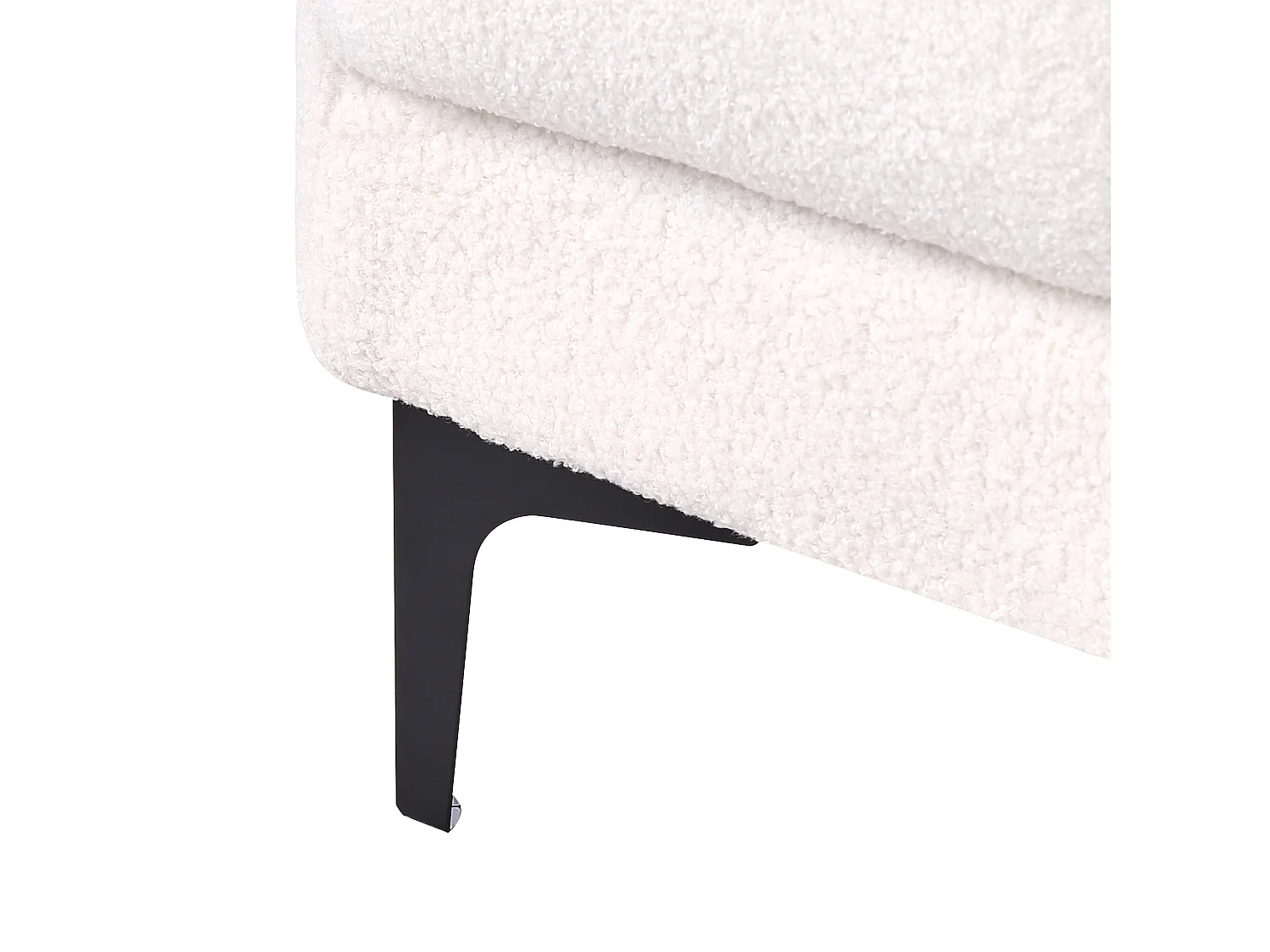 Modulaire U-vormige slaapbank ALNES Bouclé Wit 5-zitter