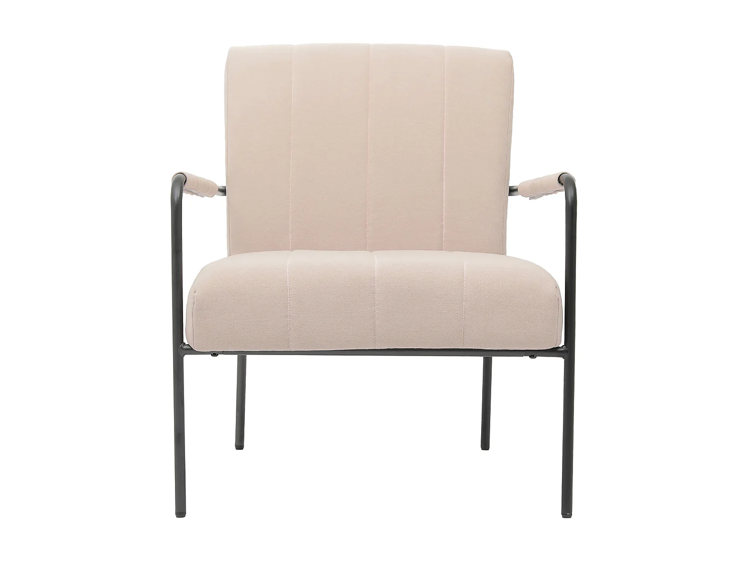 Fauteuil de salon SVITA KYLE Chaise rembourrée Chaise d'appoint Salon avec accoudoir Beige