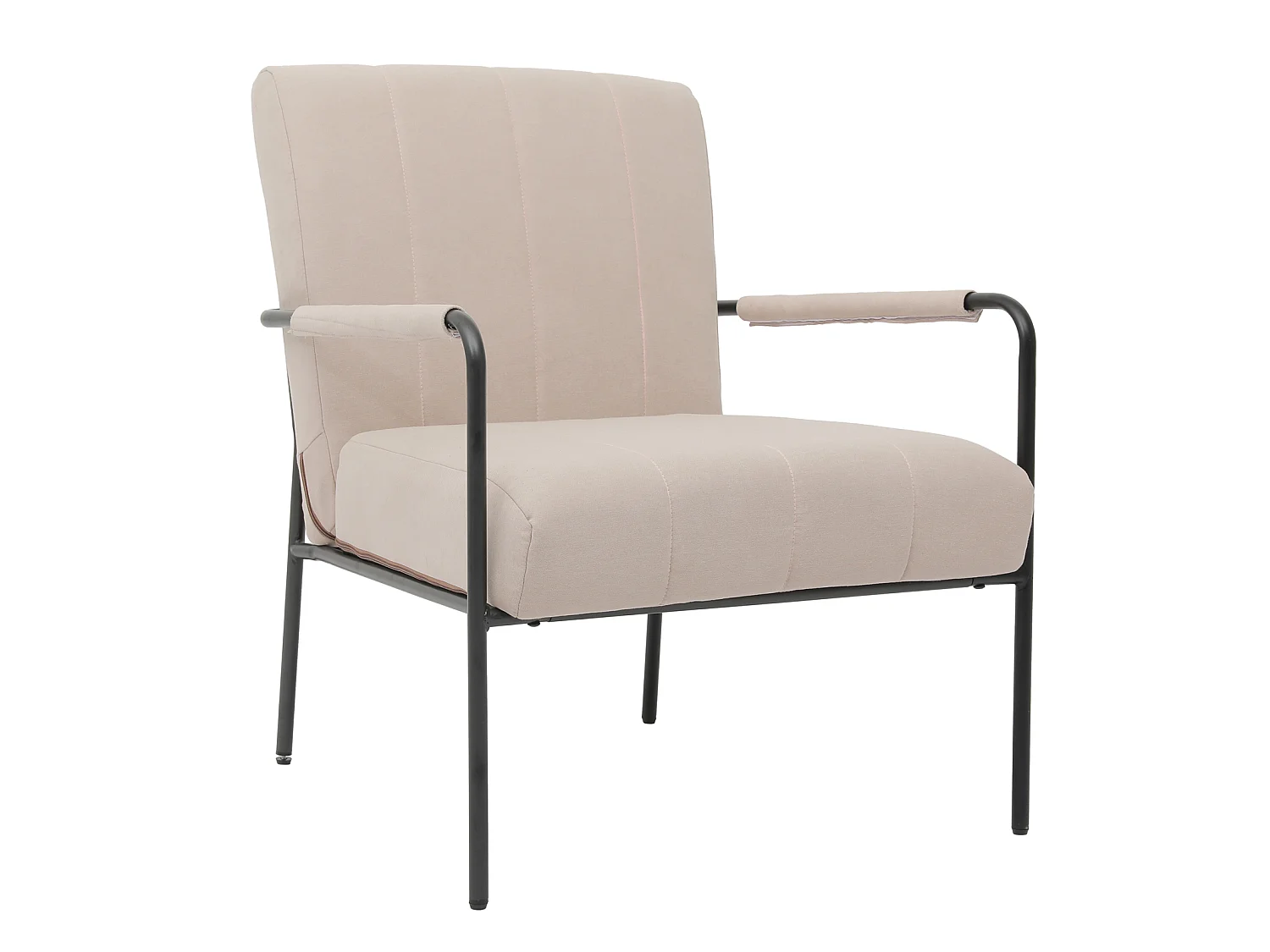 Fauteuil de salon SVITA KYLE Chaise rembourrée Chaise d'appoint Salon avec accoudoir Beige