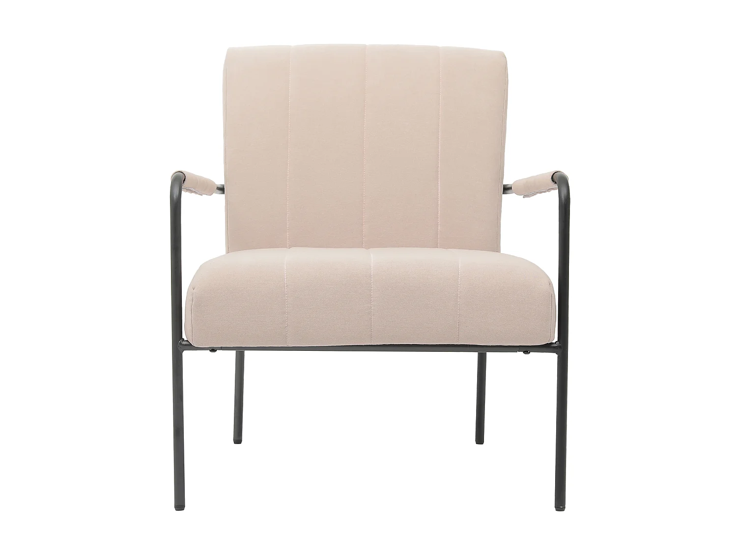 Fauteuil de salon SVITA KYLE Chaise rembourrée Chaise d'appoint Salon avec accoudoir Beige