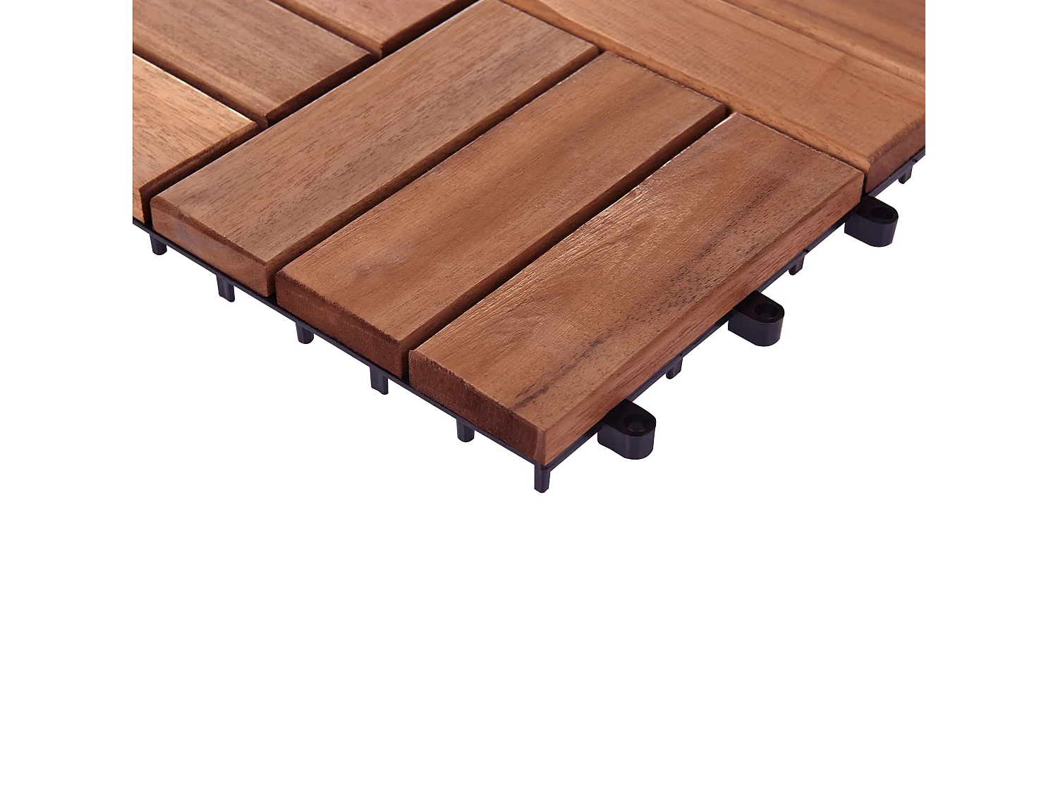 Płytki tarasowe ACERENZA Certyfikowane drewno akacjowe Brązowy