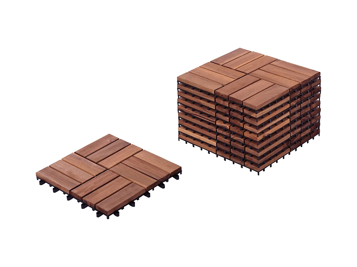 Suelo de exterior ACERENZA Madera de acacia certificada Marrón