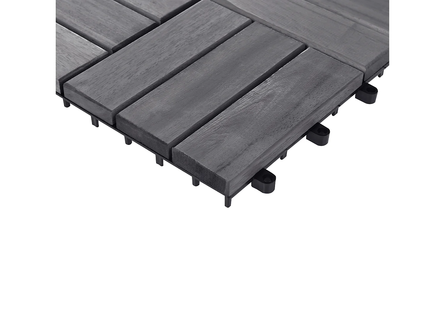 Suelo de exterior ACERENZA Madera de acacia certificada Gris