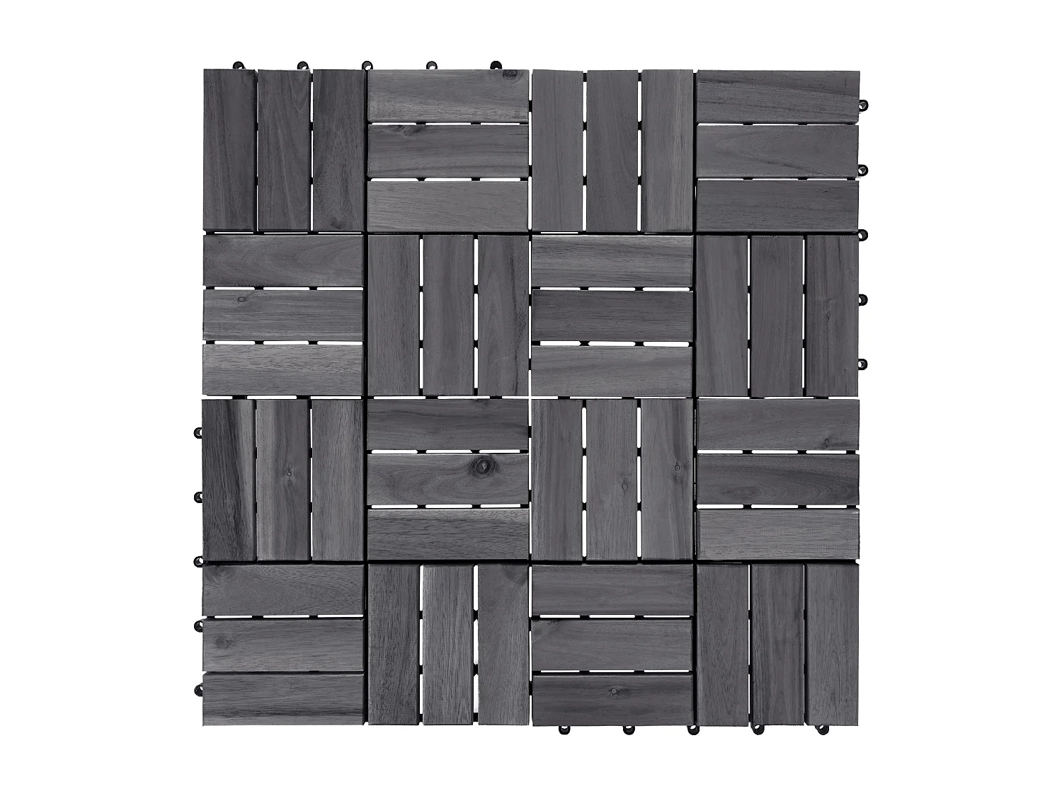 Suelo de exterior ACERENZA Madera de acacia certificada Gris