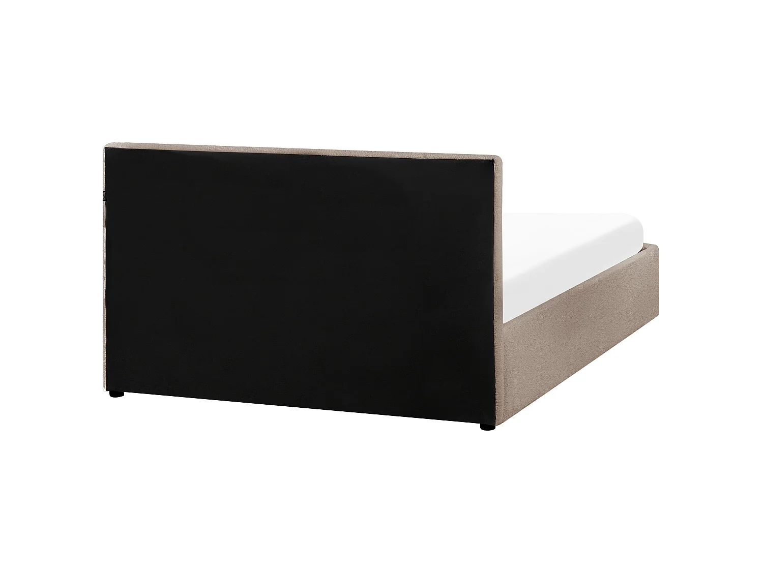 Bett mit Stauraum Bouclé MONTLAUR 140 x 200 cm Taupe