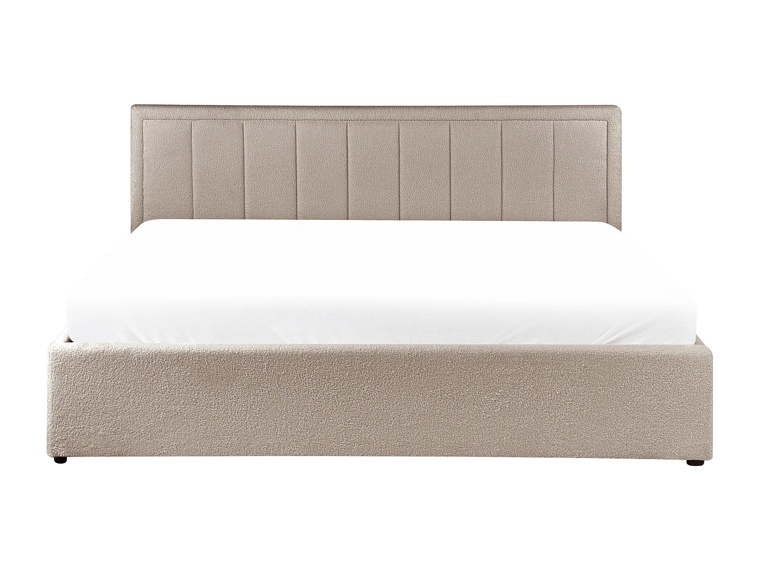 Lit ottoman Bouclé MONTLAUR 180 x 200 cm Taupe