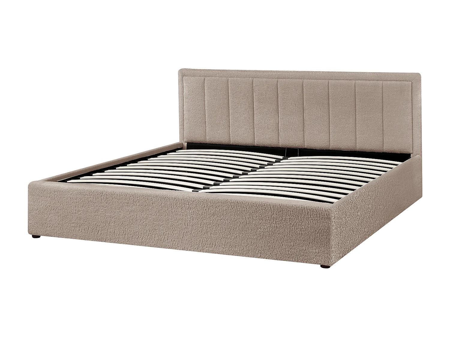 Lit ottoman Bouclé MONTLAUR 180 x 200 cm Taupe