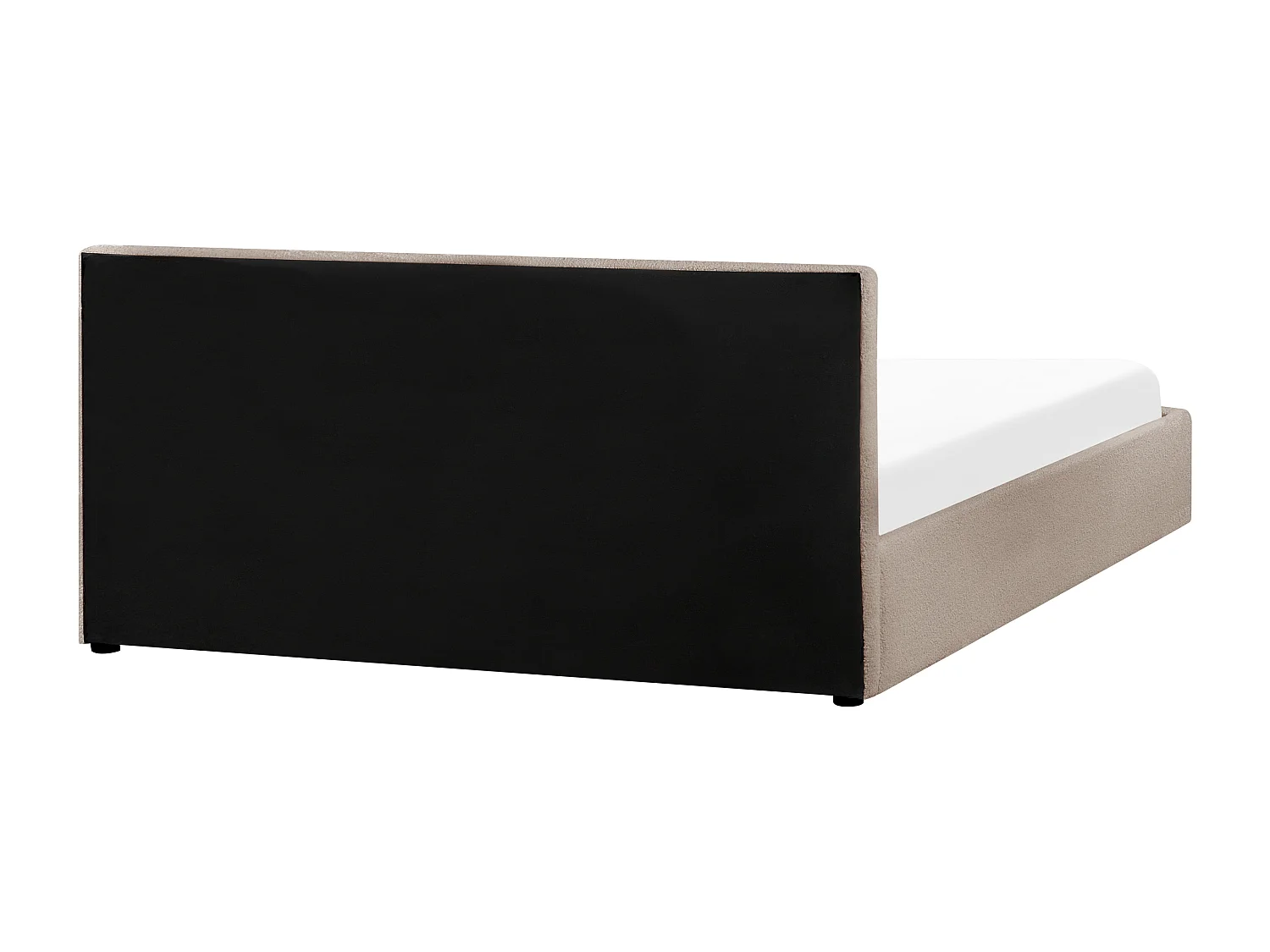 Lit ottoman Bouclé MONTLAUR 180 x 200 cm Taupe