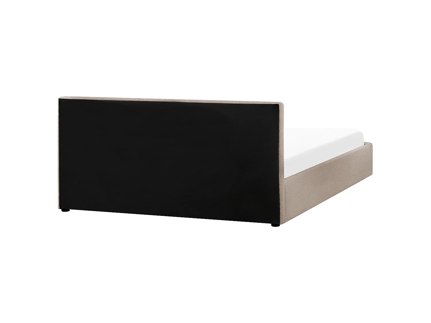 Lit ottoman Bouclé MONTLAUR 180 x 200 cm Taupe