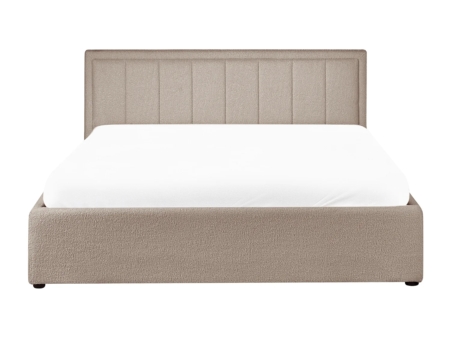 Lit ottoman Bouclé MONTLAUR 160 x 200 cm Taupe